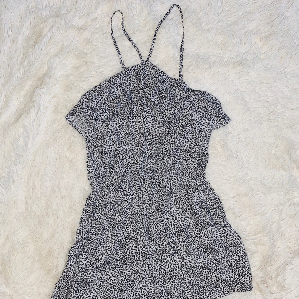 High neck romper